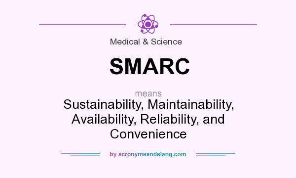What does SMARC mean? It stands for Sustainability, Maintainability, Availability, Reliability, and Convenience
