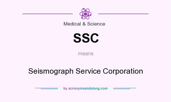 What does SSC mean? It stands for Seismograph Service Corporation