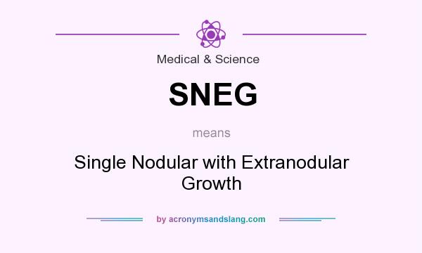 What does SNEG mean? It stands for Single Nodular with Extranodular Growth