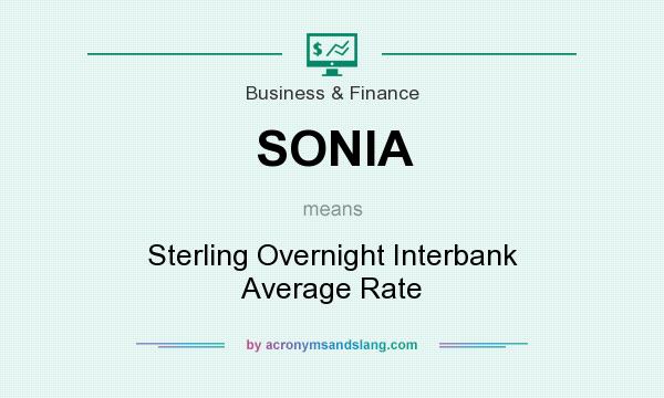 What does SONIA mean? It stands for Sterling Overnight Interbank Average Rate