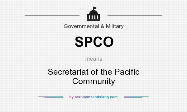 What does SPCO mean? It stands for Secretariat of the Pacific Community