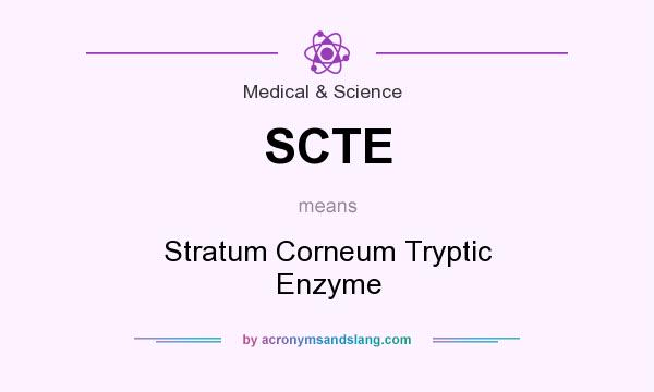 What does SCTE mean? It stands for Stratum Corneum Tryptic Enzyme