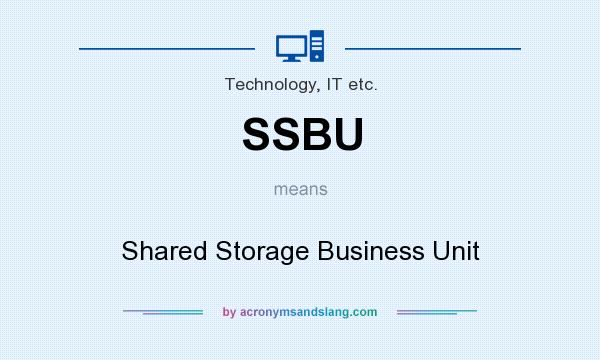 What does SSBU mean? It stands for Shared Storage Business Unit