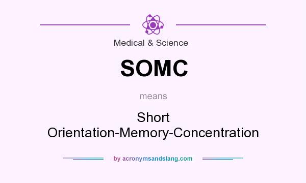 What does SOMC mean? It stands for Short Orientation-Memory-Concentration