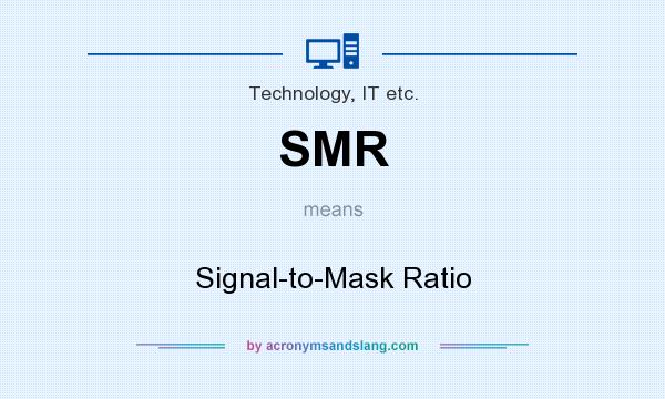 What does SMR mean? It stands for Signal-to-Mask Ratio