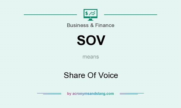 What does SOV mean? It stands for Share Of Voice