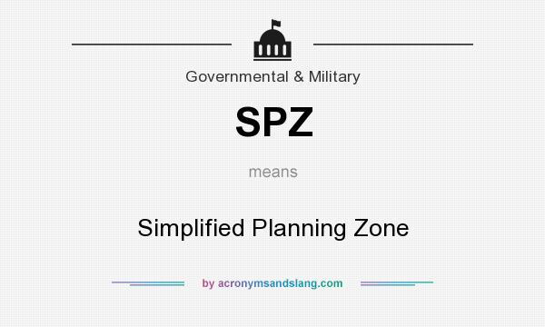 What does SPZ mean? It stands for Simplified Planning Zone