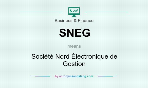 What does SNEG mean? It stands for Société Nord Électronique de Gestion