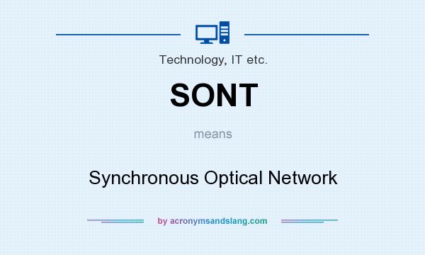 What does SONT mean? It stands for Synchronous Optical Network