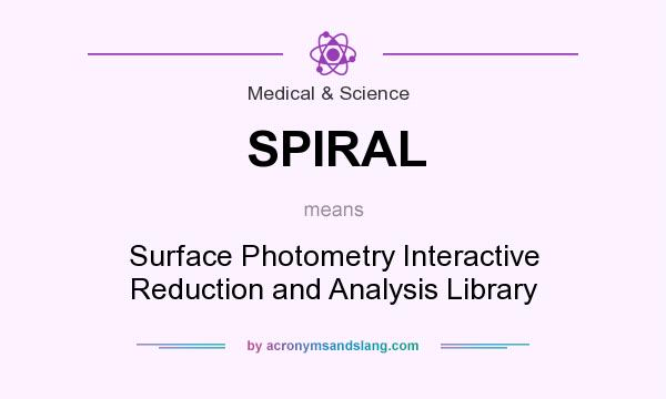 What does SPIRAL mean? It stands for Surface Photometry Interactive Reduction and Analysis Library