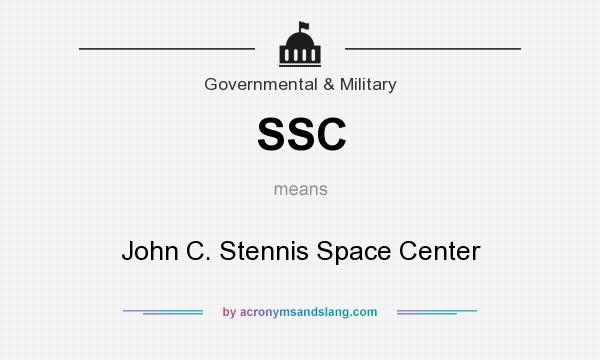 What does SSC mean? It stands for John C. Stennis Space Center