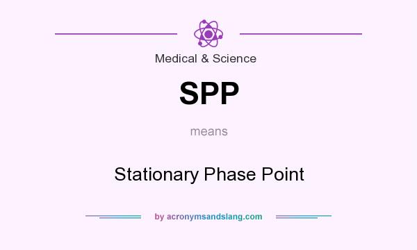 What does SPP mean? It stands for Stationary Phase Point
