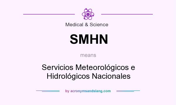 What does SMHN mean? It stands for Servicios Meteorológicos e Hidrológicos Nacionales
