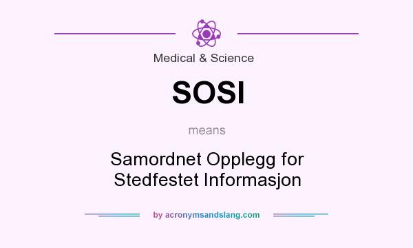 What does SOSI mean? It stands for Samordnet Opplegg for Stedfestet Informasjon