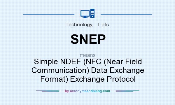 What does SNEP mean? It stands for Simple NDEF (NFC (Near Field Communication) Data Exchange Format) Exchange Protocol