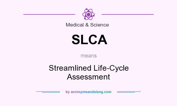 What does SLCA mean? It stands for Streamlined Life-Cycle Assessment