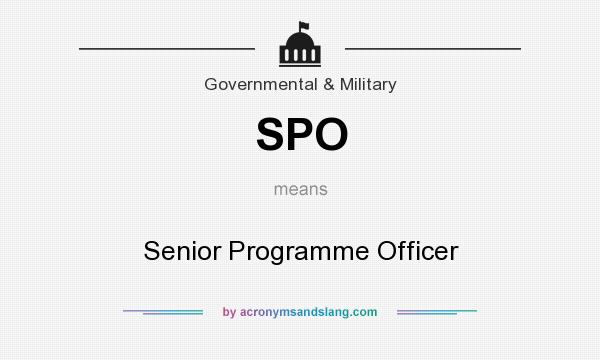 What does SPO mean? It stands for Senior Programme Officer