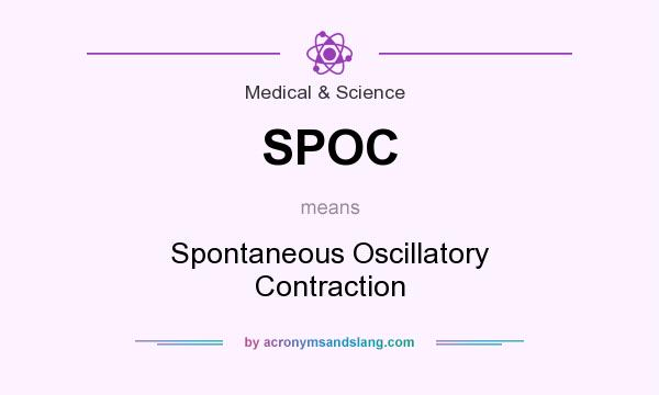 What does SPOC mean? It stands for Spontaneous Oscillatory Contraction
