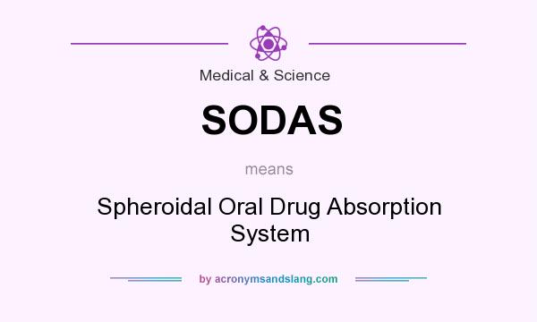 What does SODAS mean? It stands for Spheroidal Oral Drug Absorption System