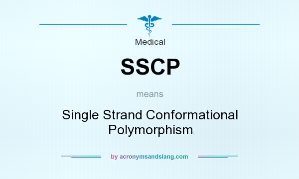 What does SSCP mean? It stands for Single Strand Conformational Polymorphism