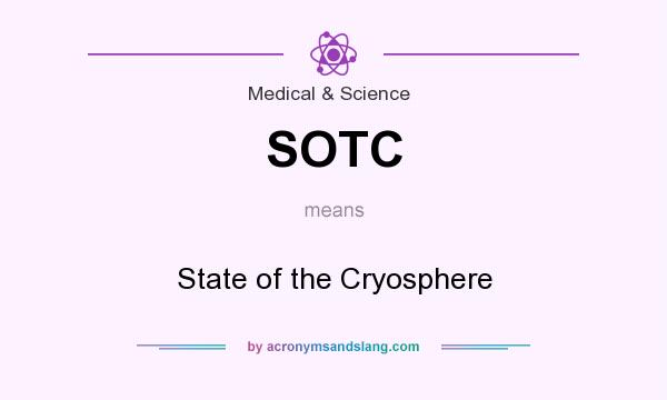 What does SOTC mean? It stands for State of the Cryosphere