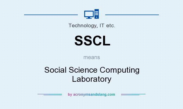 What does SSCL mean? It stands for Social Science Computing Laboratory