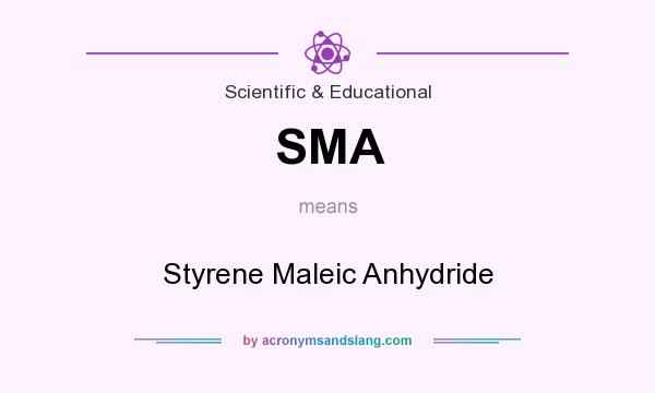 What does SMA mean? It stands for Styrene Maleic Anhydride