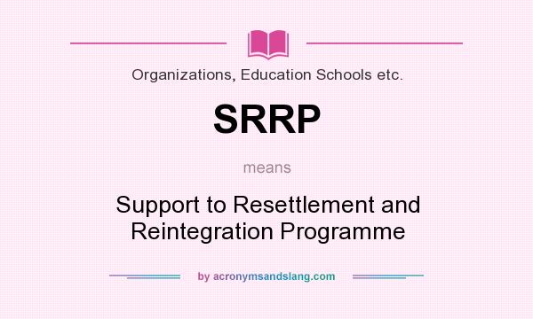 What does SRRP mean? It stands for Support to Resettlement and Reintegration Programme