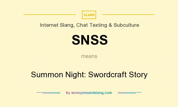 What does SNSS mean? It stands for Summon Night: Swordcraft Story