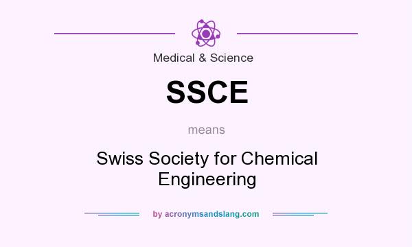 What does SSCE mean? It stands for Swiss Society for Chemical Engineering