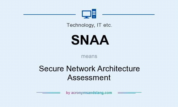 What does SNAA mean? It stands for Secure Network Architecture Assessment