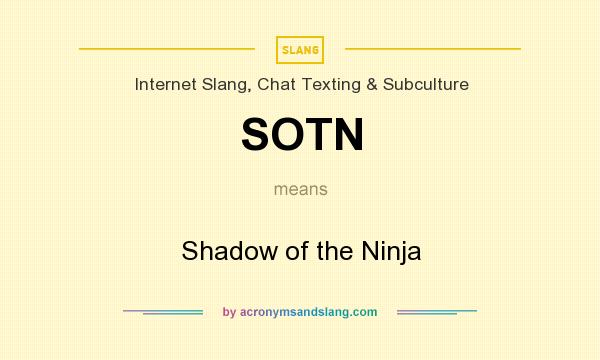 What does SOTN mean? It stands for Shadow of the Ninja