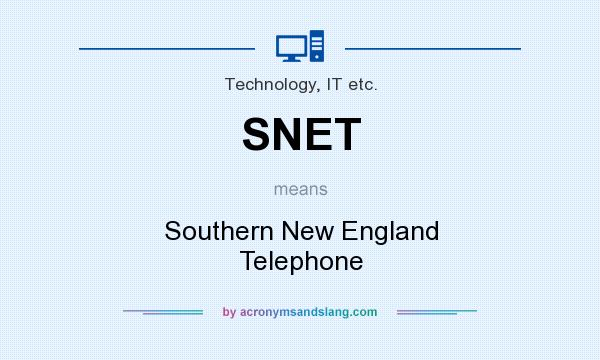 What does SNET mean? It stands for Southern New England Telephone