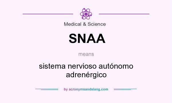 What does SNAA mean? It stands for sistema nervioso autónomo adrenérgico