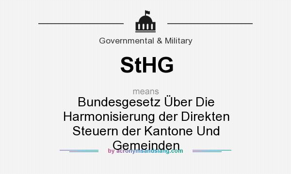 What does StHG mean? It stands for Bundesgesetz Über Die Harmonisierung der Direkten Steuern der Kantone Und Gemeinden