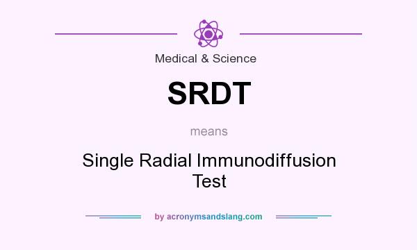 What does SRDT mean? It stands for Single Radial Immunodiffusion Test
