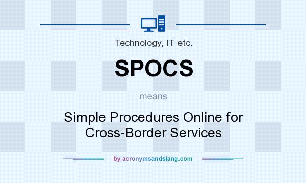 What does SPOCS mean? It stands for Simple Procedures Online for Cross-Border Services