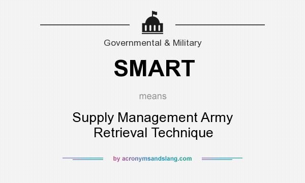 What does SMART mean? It stands for Supply Management Army Retrieval Technique