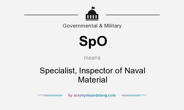 What does SpO mean? It stands for Specialist, Inspector of Naval Material