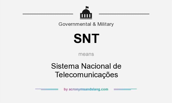 What does SNT mean? It stands for Sistema Nacional de Telecomunicações