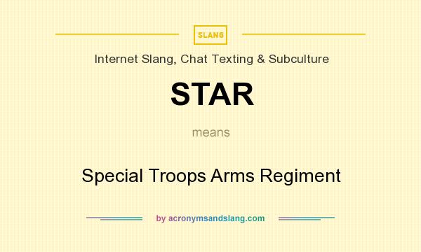What does STAR mean? It stands for Special Troops Arms Regiment