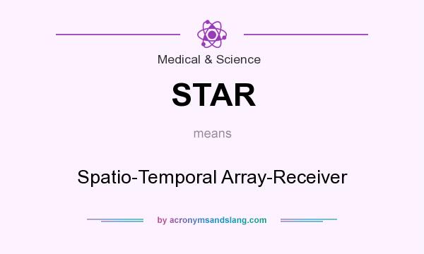 What does STAR mean? It stands for Spatio-Temporal Array-Receiver