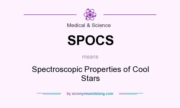 What does SPOCS mean? It stands for Spectroscopic Properties of Cool Stars