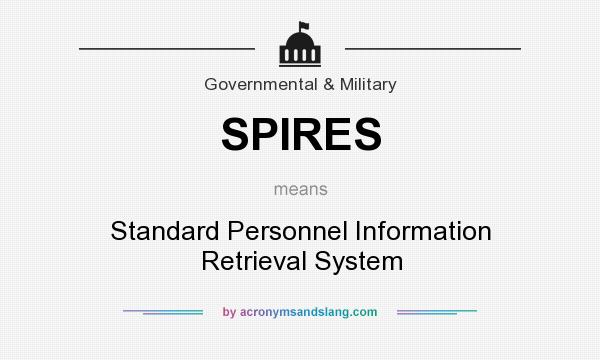 What does SPIRES mean? It stands for Standard Personnel Information Retrieval System