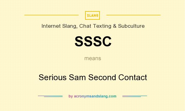 What does SSSC mean? It stands for Serious Sam Second Contact