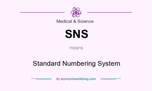 What does SNS mean? It stands for Standard Numbering System