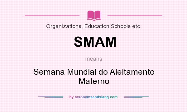 What does SMAM mean? It stands for Semana Mundial do Aleitamento Materno