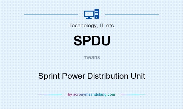 What does SPDU mean? It stands for Sprint Power Distribution Unit