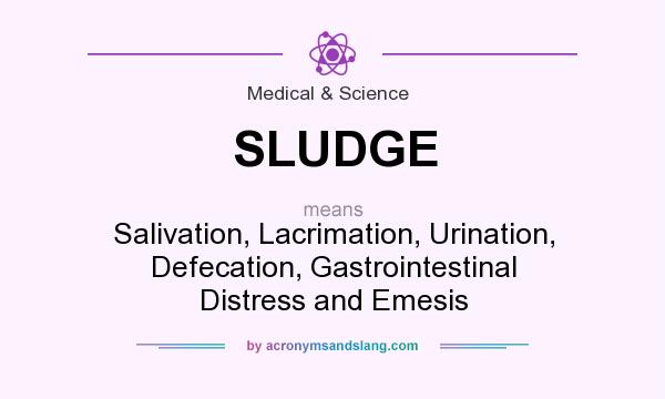 What does SLUDGE mean? It stands for Salivation, Lacrimation, Urination, Defecation, Gastrointestinal Distress and Emesis