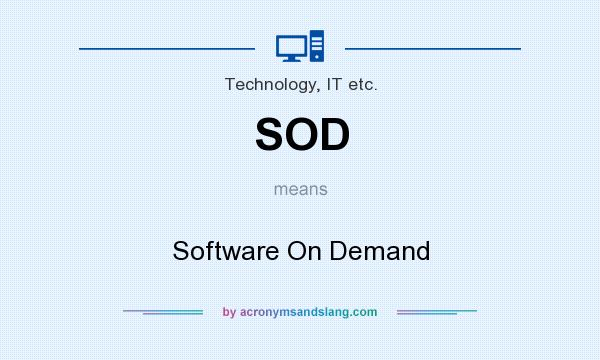 What does SOD mean? It stands for Software On Demand